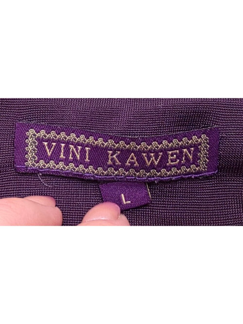 Women's - Vini Kawen Purple Velvet Dress, Size Large - Picture 5 of 8